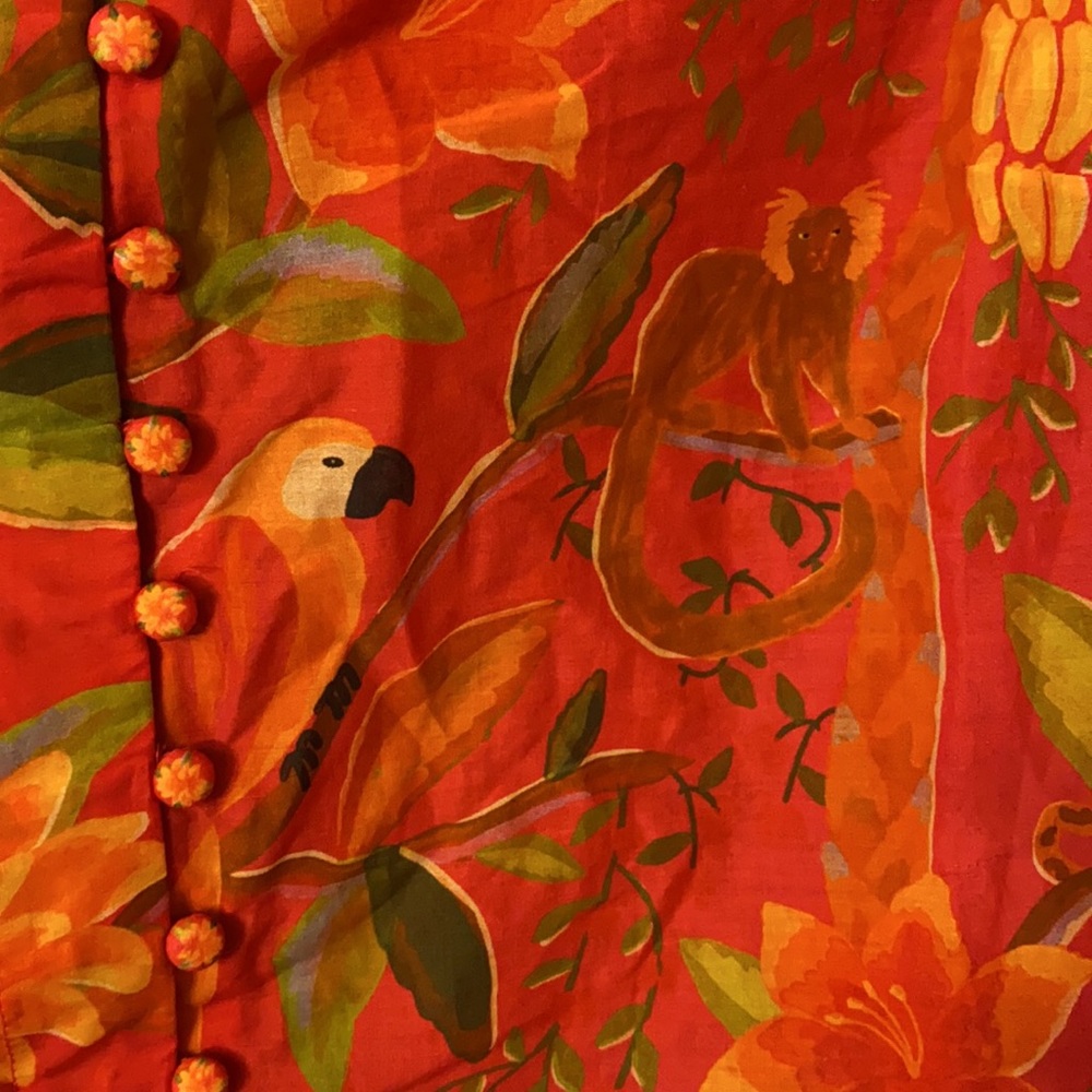 FARM Rio Solar Forest Square Neck Cotton Blouse NWT size medium - Picture 8 of 15
